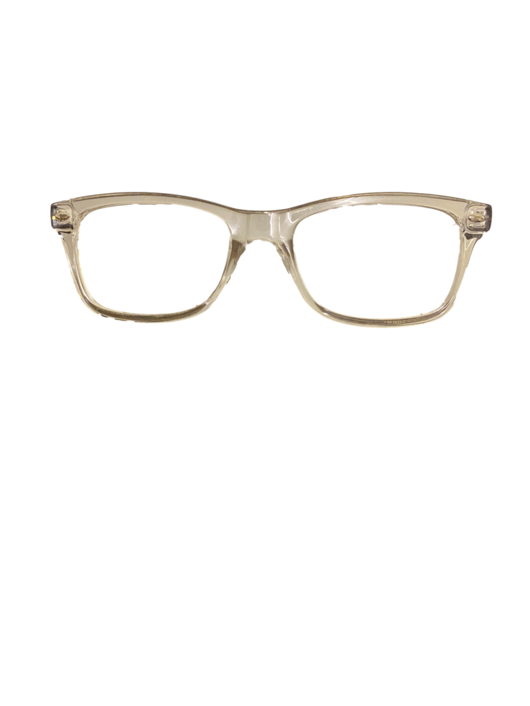 Crystal Plastic frames with Dark Blue sides (SPRING SIDES) + FILTER, MODEL: LZR JR 2228, SIZE: 47-17