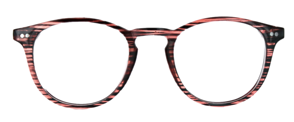 Maroon Red Crystal plastic frames + FILTER INCLUDED, MODEL: PLT 52, SIZE: 47-21