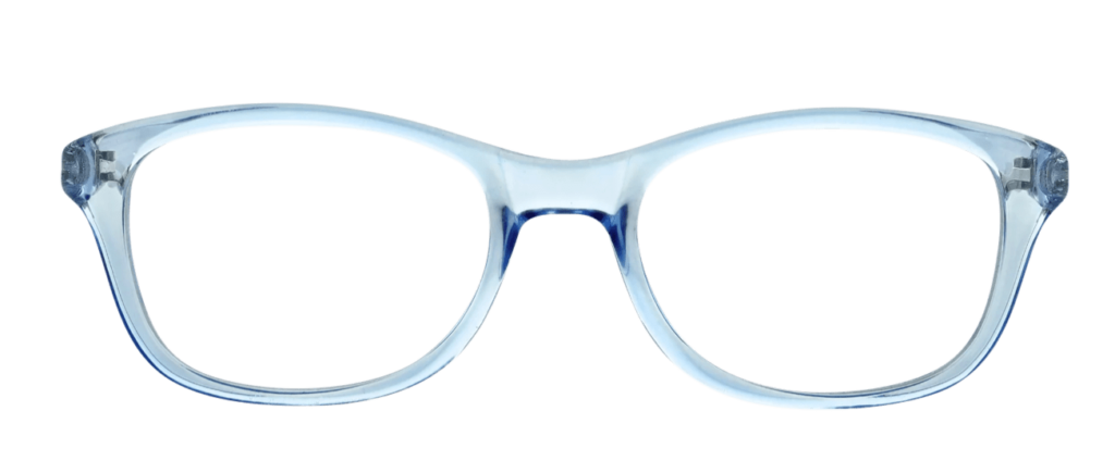 Crystal Sky Blue Plastic frames + FILTER INCLUDED, MODEL: MTXKIDS 011, SIZE: 45-17